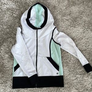 Hooded zip up sweater